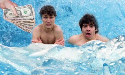 Last To Leave FREEZING WATER Wins $1000!
