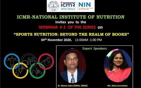 WEBINAR # 02: "SPORTS NUTRITION: BEYOND THE REALM OF BOOKS"