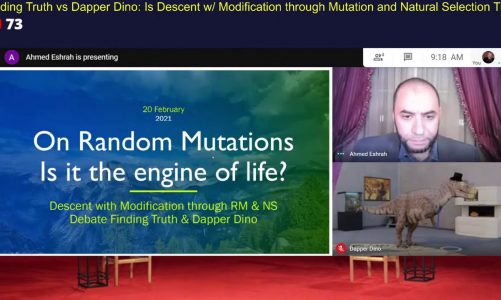 Debates 1| Is Descent with Modification by Random Mutation & Natural Selection True?| vs Dapper Dino