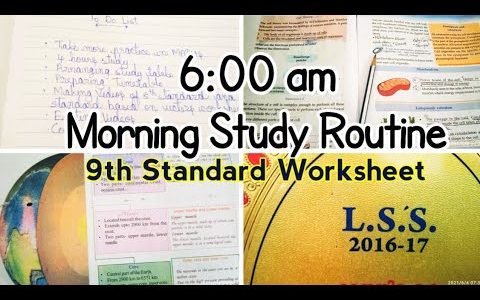 #Studyvlog| Morning Study Routine|Study Routine|#9thstandardworksheet|productive study@TALENT HUNT