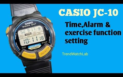 Casio JC-10 time, alarm & exercise function setting | TrendWatchLab | Casio | WristWatch