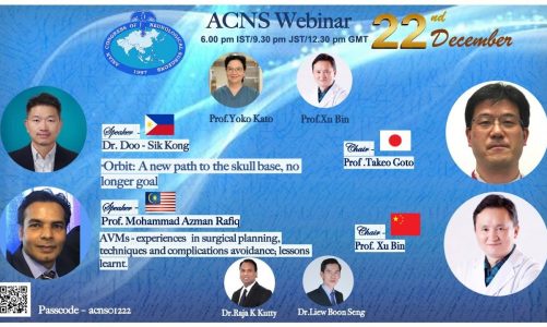 ACNS Webinar – Dec 22 – Transorbital Approach to Skull Base &  AVMs    Planning, Techniques & Compli