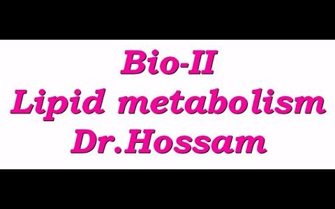 lipid metabolism (lecture 2) Beta-oxidation and fatty acid biosynthesis