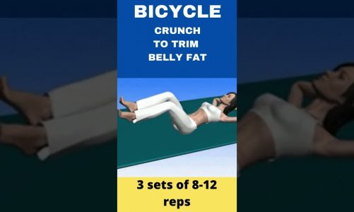 bicycle crunch to trim belly fat for women || workout for women #shorts #ytshorts