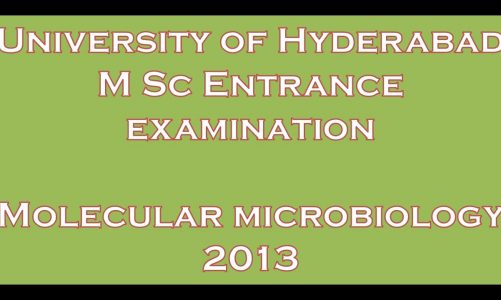 UoH M Sc Molecular microbiology 2013 M Sc exam question paper solved