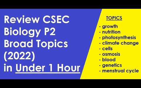 CSEC Biology Broad Topics Free Crash Course