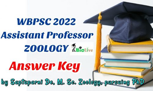 WBPSC Assistant Professor Zoology 2022 Answer Key