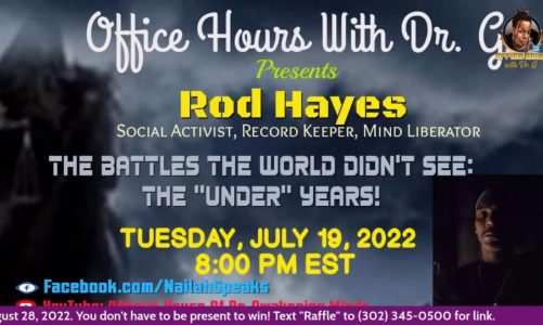 Rod Hayes – DR- G "The Battles The World Didn't see" (Live Stream)