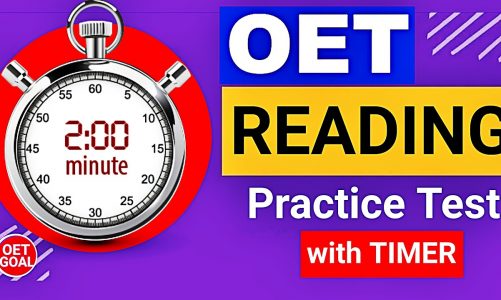 New OET READING Practice test – #oet,  #oetreading