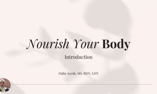 Nourish Your Body By Dalia Ayesh – Registered Dietitian – Memphis Dawah Association (MDA)