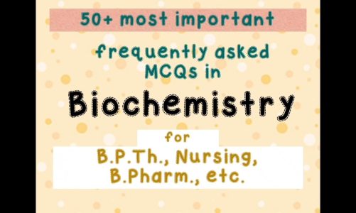 MCQs biochemistry for 1st year mbbs l BPT l Nsg l BDS l Bpharma etc #MCQ #important #biochemistry