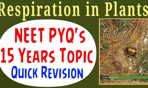 Respiration in plants class 11 NEET pyq topics last 15 years quick revision
