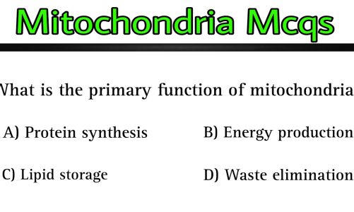 Mitochondria Mcqs |Mitochondria|