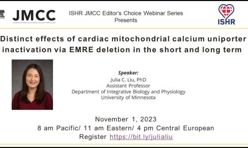 JMCC-ISHR Cardiovascular Webinar – Dr Julia Liu