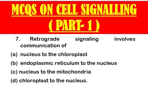 MCQS ON CELL SIGNALLING *PART 1* | CELL SIGNALLING MCQ QUESTION AND ANSWER | CELL BIOLOGY